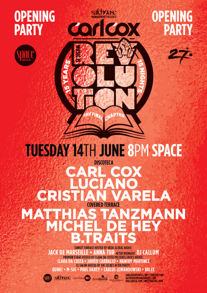 Carl Cox Ibiza 2016